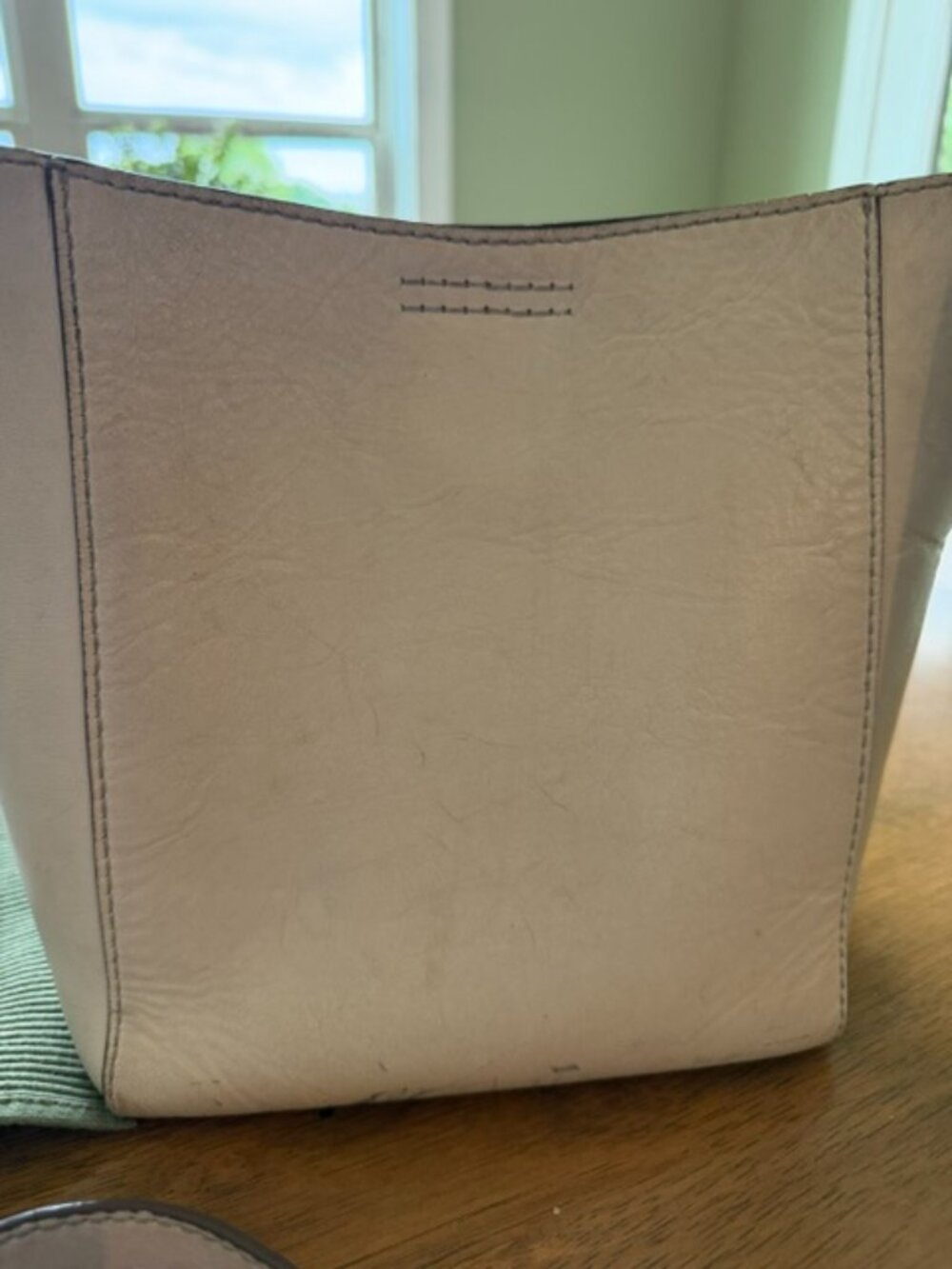 Frye beige shoulder bag  --  moving